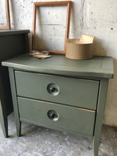 Load image into Gallery viewer, Industrial Green Dresser &amp; Nightstand Set (2pc)