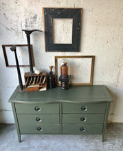 Load image into Gallery viewer, Industrial Green Dresser &amp; Nightstand Set (2pc)