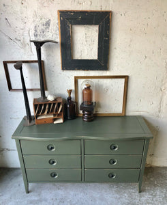 Industrial Green Dresser & Nightstand Set (2pc)