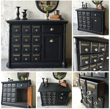Load image into Gallery viewer, Moody Black Apothecary Queen Bedroom Set