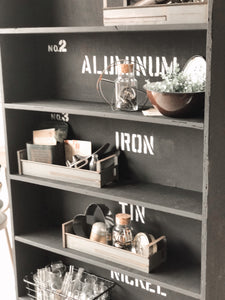 Industrial Inspired Solid Wood Bookshelf
