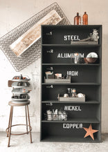 Load image into Gallery viewer, Industrial Inspired Solid Wood Bookshelf