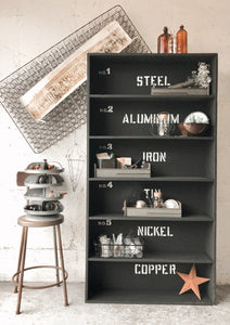 Industrial Inspired Solid Wood Bookshelf