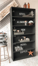 Load image into Gallery viewer, Industrial Inspired Solid Wood Bookshelf