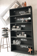 Load image into Gallery viewer, Industrial Inspired Solid Wood Bookshelf