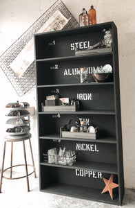 Industrial Inspired Solid Wood Bookshelf