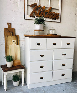 Farmhouse Cubby Dresser or Coffee Bar