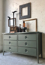 Load image into Gallery viewer, Industrial Green Dresser &amp; Nightstand Set (2pc)