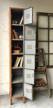Load image into Gallery viewer, Vintage Industrial Orange Lockers (sold separately)