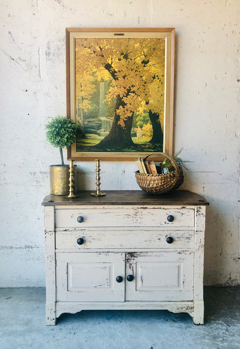 Charming & Chippy Farmhouse Cabinet