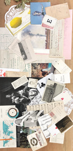 B. Junk journal paper ephemera lot