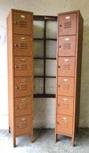 Load image into Gallery viewer, Vintage Industrial Orange Lockers (sold separately)