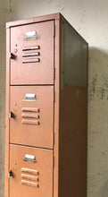 Load image into Gallery viewer, Vintage Industrial Orange Lockers (sold separately)