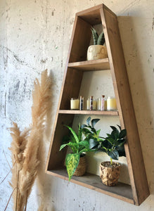 Cute Wood Pyramid Shelf