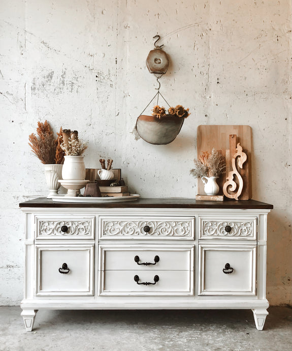 Beautiful Vintage Farmhouse Buffet or TV Stand