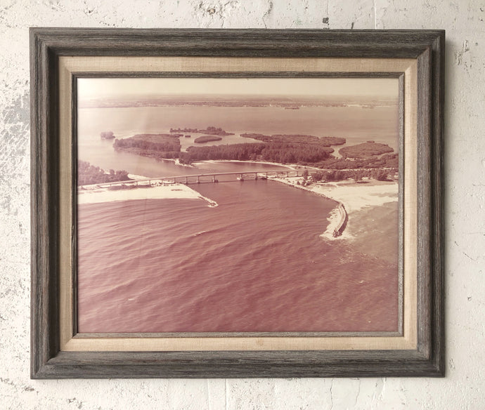 Vintage Framed Photo Sebastian Inlet