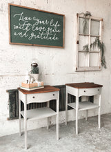 Load image into Gallery viewer, Vintage Nightstand or End Table Set (2pc)