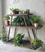 Load image into Gallery viewer, Three Tiered Wood Plant Stand
