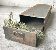 Load image into Gallery viewer, Industrial Green Metal Stacking Drawers $14 each