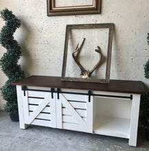 Load image into Gallery viewer, Modern Farmhouse Entryway Bench or Small TV Stand
