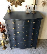 Load image into Gallery viewer, Vintage Celestial Painted Chest of Drawers