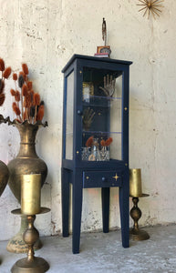 Modern Celestial Painted Small Display Cabinet