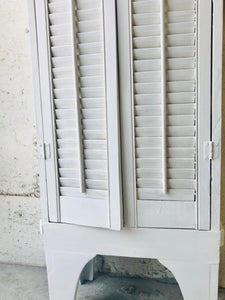 Petite Farmhouse Shutter Cabinet