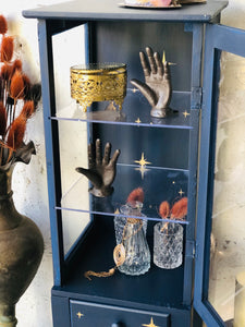 Modern Celestial Painted Small Display Cabinet
