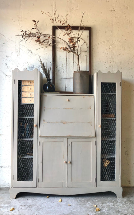 Unique Storage Cabinet Secretary Desk