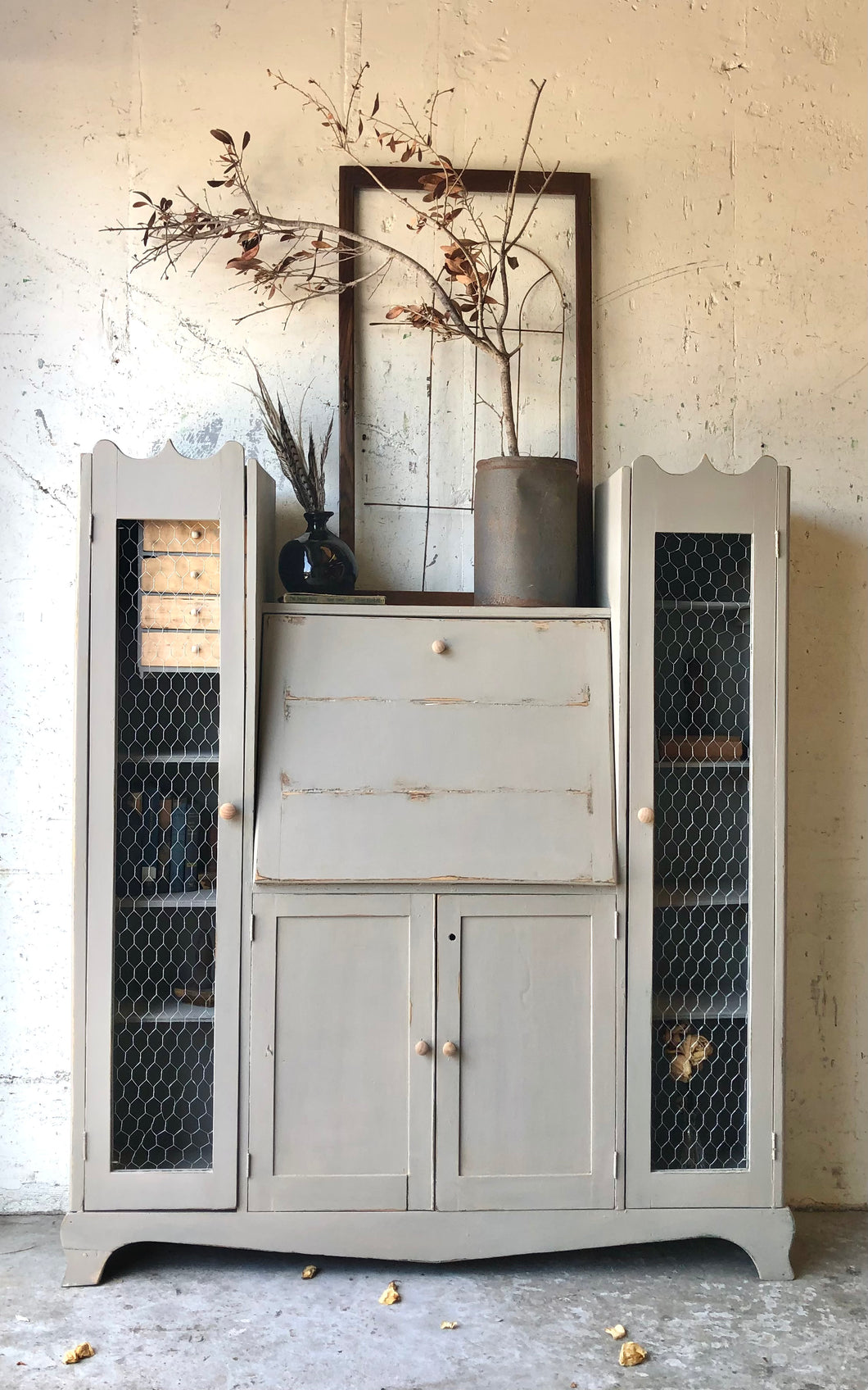 Unique Storage Cabinet Secretary Desk