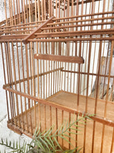 Load image into Gallery viewer, Vintage Large Wood Birdcage