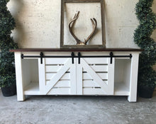 Load image into Gallery viewer, Modern Farmhouse Entryway Bench or Small TV Stand