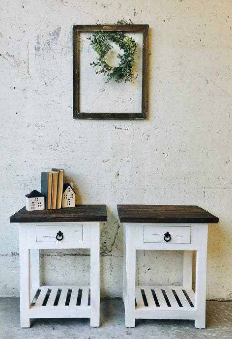 Modern Farmhouse End Tables or Nightstands (2)