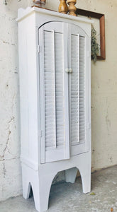 Petite Farmhouse Shutter Cabinet