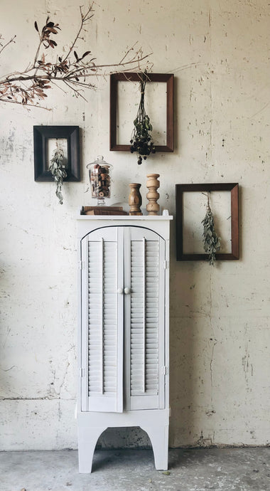 Petite Farmhouse Shutter Cabinet