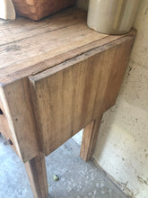 Load image into Gallery viewer, Vintage Rolling Butcher Block Island