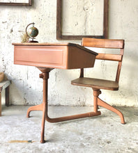 Load image into Gallery viewer, Adorable Vintage Industrial Kid’s School Desk