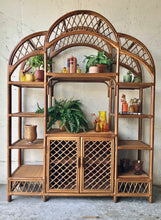 Load image into Gallery viewer, Vintage Rattan Etagere