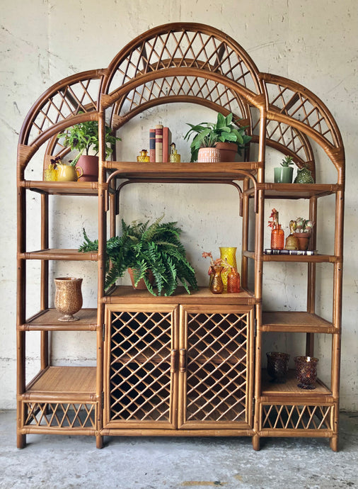 Vintage Rattan Etagere