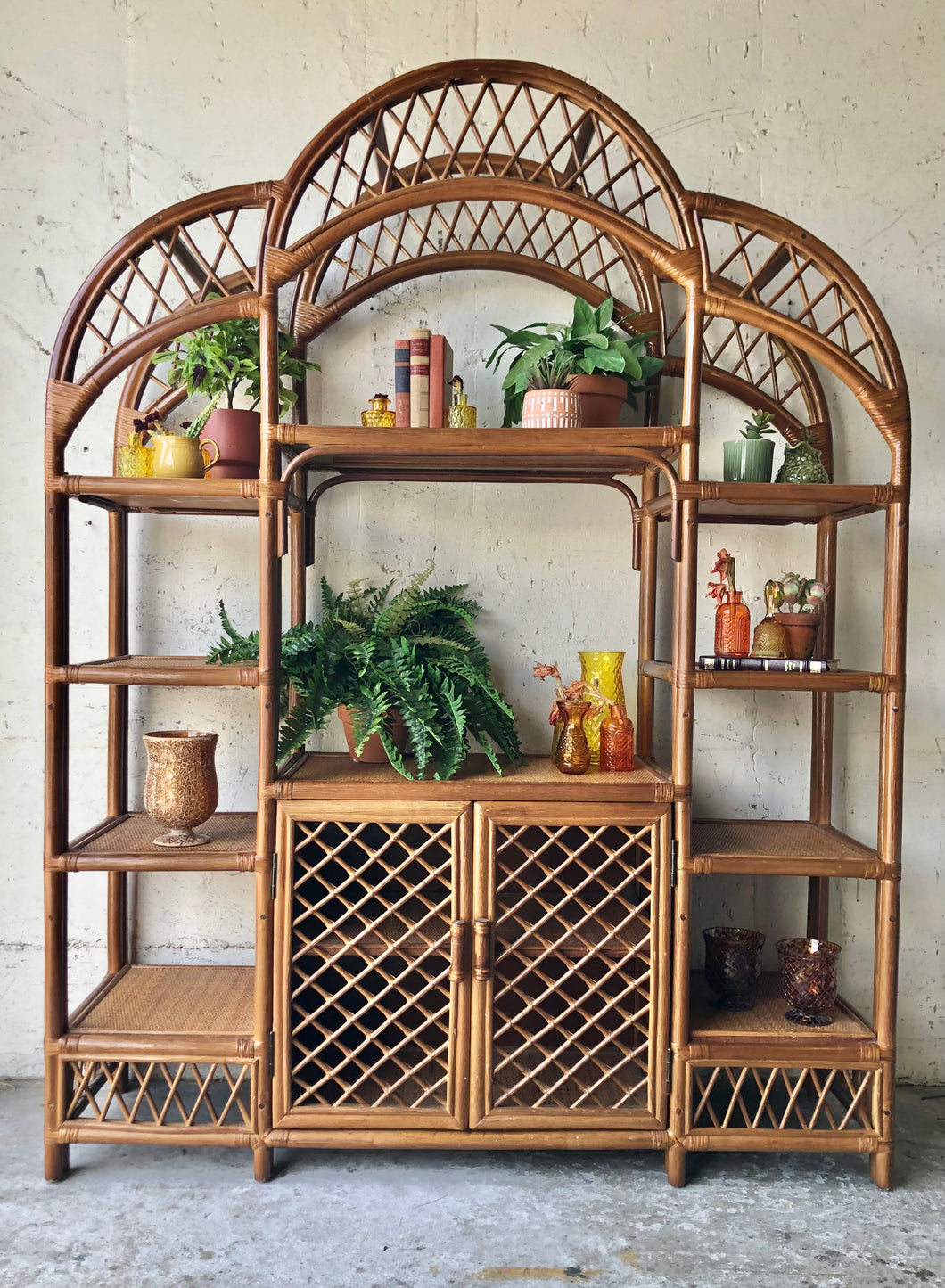 Vintage Rattan Etagere