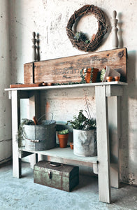 Rustic Wood Potting Bench