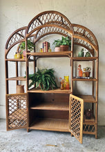 Load image into Gallery viewer, Vintage Rattan Etagere