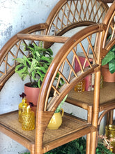 Load image into Gallery viewer, Vintage Rattan Etagere