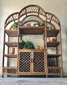 Vintage Rattan Etagere