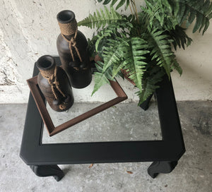 Single Glass Inlay Side Table