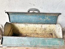 Load image into Gallery viewer, Vintage Green Metal Toolbox
