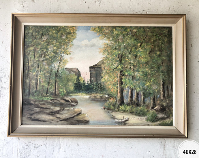 Large Framed Vintage Painting