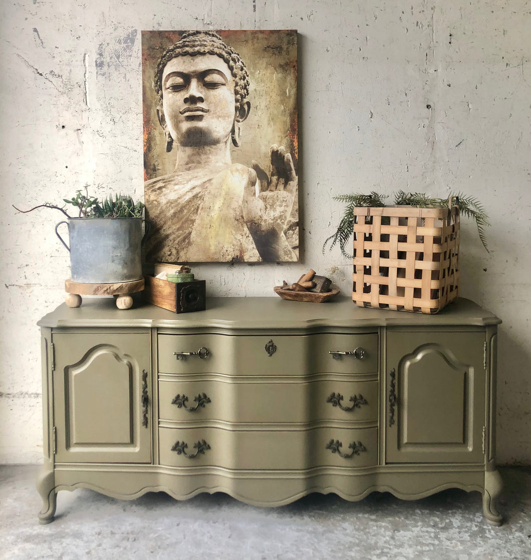 Pretty Olive Buffet or TV Stand