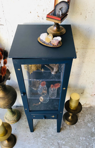 Modern Celestial Painted Small Display Cabinet