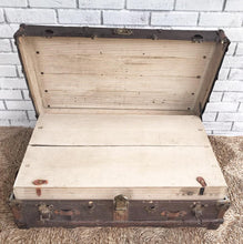 Load image into Gallery viewer, Amazing antique steamer trunk